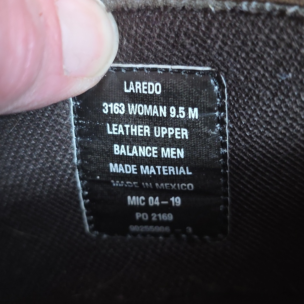Laredo Ryder Brown Suede Ankle Western Boots Womens 9.5 - Picture 5 of 9